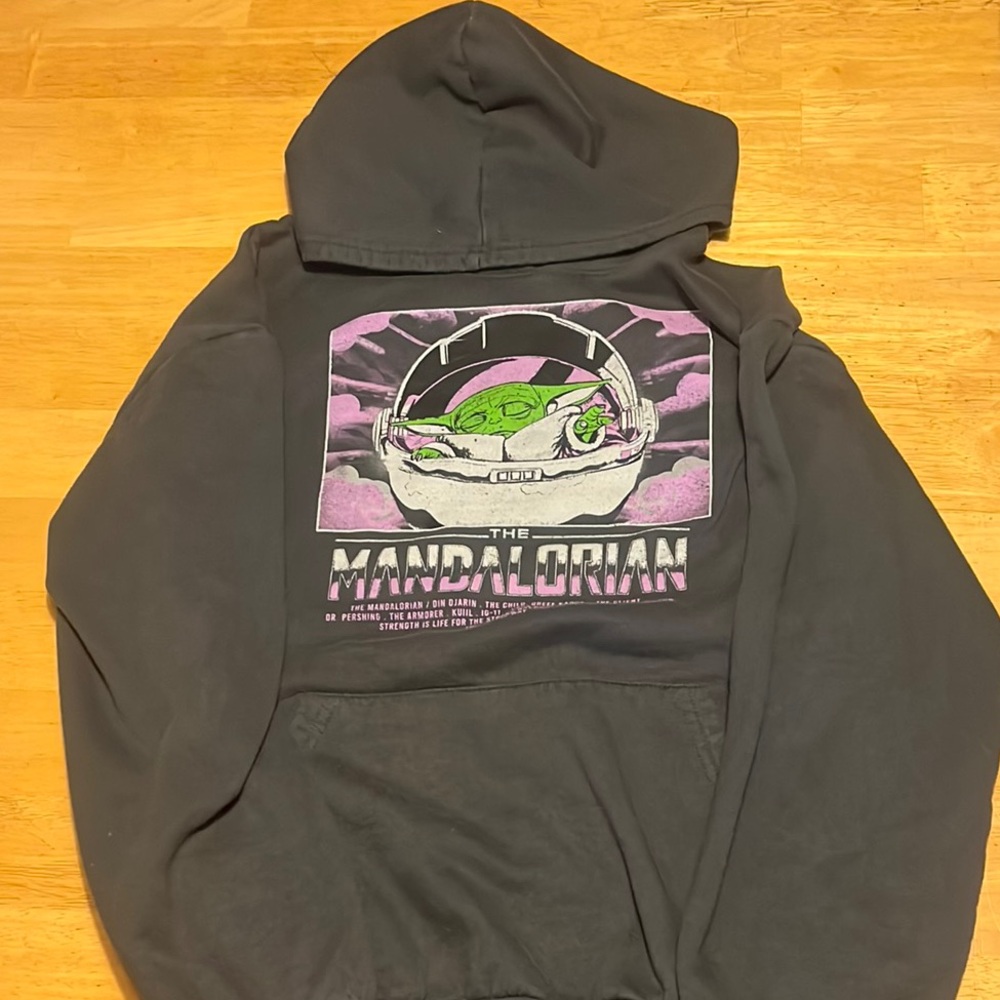 Star Wars Gray Hoodie with Green and Purple Design